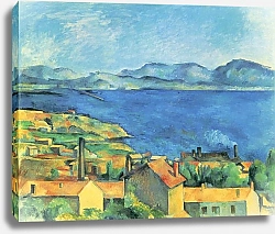 Постер Сезанн Поль (Paul Cezanne) Вид на залив в Марселе со стороны Эстака
