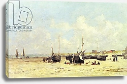 Постер Буден Эжен (Eugene Boudin) The Beach at Low Tide, Berck, 1890-97