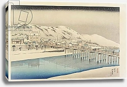 Постер Хасигути Гоё The Great Bridge of Sanjo_ in Kyoto, January 1920