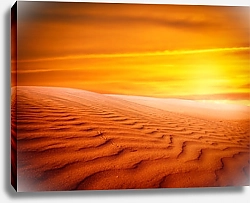 Постер Песчаные дюны на закате в пустыне Сахара