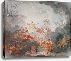 Постер Буше Франсуа (Francois Boucher) Apollo Crowning the Arts, c.1763-70