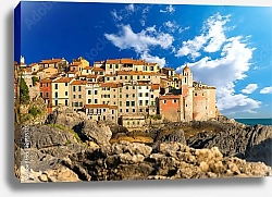 Постер Италия. Панорама Телларо в Лигурии