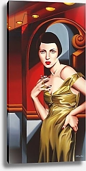 Постер Абель Кэтрин (совр) Olive Satin Dress