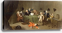 Постер Хогарт Уильям A Midnight Modern Conversation, c.1732