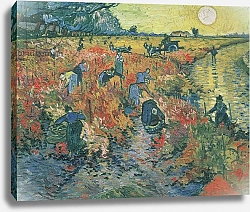 Постер Ван Гог Винсент (Vincent Van Gogh) Red Vineyards at Arles, 1888