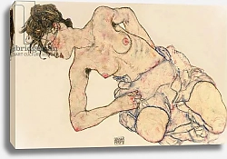 Постер Шиле Эгон (Egon Schiele) Kneider weiblicher halbakt, 1917