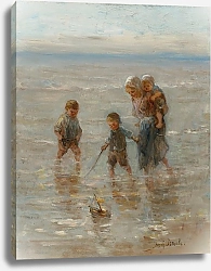 Постер Израэлс Джозеф Kinderen der Zee; Children playing in the surf