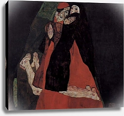 Постер Шиле Эгон (Egon Schiele) Кардинал и монашка, или Любовная ласка