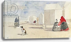 Постер Буден Эжен (Eugene Boudin) By the Bathing Machines, 1866