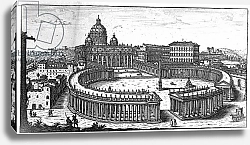 Постер Фальда Джованни Bernini's original plan for St. Peter's Square, Rome
