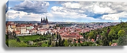 Постер Чехия, Прага. Панорама с видом на крыши