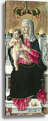 Постер Шиавоне Джорджио Дева Мария с младенцем на троне