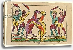 Постер Школа: Персидская 19в. Camel fight, late 19th century