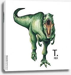 Постер Акварельный тираннозавр