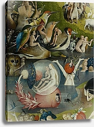 Постер Босх Иероним The Garden of Earthly Delights: Allegory of Luxury, central panel of triptych, c.1500 2