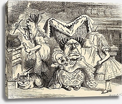 Постер Тениель Джон The Duchess with her family, from 'Alice's Adventures in Wonderland' 1891