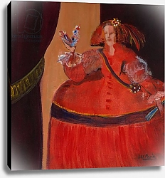 Постер Леон Мариса (совр) Menina in Red With Small Cockerel