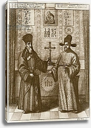 Постер Школа: Голландская 17в Matteo Ricci and Paulus Li, from 'China Illustrated' by Athanasius Kircher 1667
