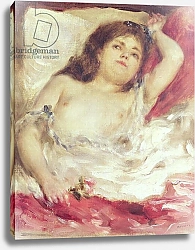 Постер Ренуар Пьер (Pierre-Auguste Renoir) Semi-Nude Woman in Bed: The Rose, before 1872