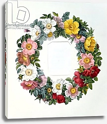 Постер Редюти Пьер Wreath of Roses, Frontispiece for 'Les Roses', 1817