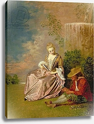 Постер Ватто Антуан (Antoine Watteau) The Shy Lover, 1718