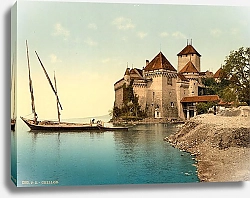 Постер Швейцария. Шильонский замок
