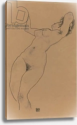 Постер Шиле Эгон (Egon Schiele) Reclining Nude; Liegender Akt, 1918