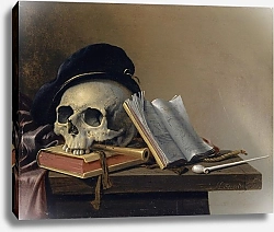Постер Стинвик Хармен Still Life With Skull, Books, Flute And Pipe