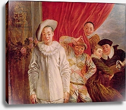 Постер Ватто Антуан (Antoine Watteau) Actors of the Comedie Italienne