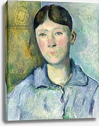 Постер Сезанн Поль (Paul Cezanne) Portrait of Madame Cezanne, 1885-90