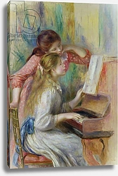 Постер Ренуар Пьер (Pierre-Auguste Renoir) Young Girls at the Piano, c.1890