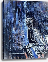 Постер Финер Стефан (совр) Naked woman, left hand panel of a diptych, 1990