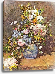 Постер Ренуар Пьер (Pierre-Auguste Renoir) Натюрморт с большой цветочной вазой