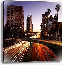 Постер Движение в городе Лос-Анджелес, Калифорния, США