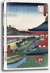 Постер Утагава Хирошиге (яп) 'Pagoda of Zojoji, Akabane', from the series 'One Hundred Views of Famous Places in Edo'