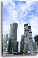 Постер Современные небоскребы в Москва-сити