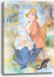 Постер Ренуар Пьер (Pierre-Auguste Renoir) Maternit? ou femme allaitant son enfant