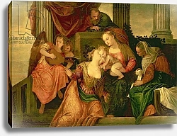 Постер Веронезе Паоло The Mystic Marriage of Saint Catherine, c.1548
