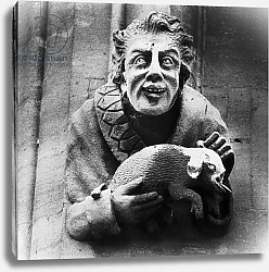 Постер Мардсен Симон (чбф) Carving of a Man Holding an Animal, Toddington Manor, Gloucestershire