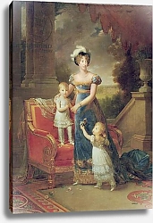 Постер Жерар Франсуа Marie-Caroline de Bourbon with her Children in Front of the Chateau de Rosny, 1820