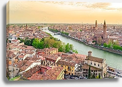 Постер Италия. Панорама Вероны