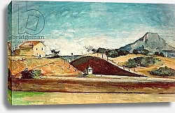 Постер Сезанн Поль (Paul Cezanne) The Railway Cutting, c.1870