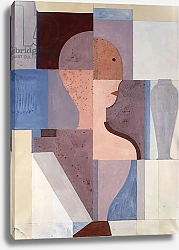 Постер Шлемер Оскар Split Half Figure to the Right, 1923