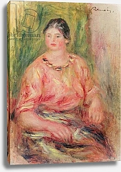 Постер Ренуар Пьер (Pierre-Auguste Renoir) Woman with a Pink Blouse