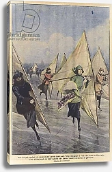 Постер Бельтрам Ахилл Uno dei piu curiosi ed emozionanti sports invernali, il pattinaggio a vela che, nato in Norvegia 