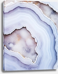 Постер Geode of white agate stone 27