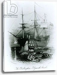 Постер Тернер Вильям (последователи) The Bellerophon at Plymouth Sound in 1815, 1834-36