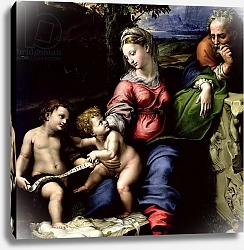 Постер Рафаэль (Raphael Santi) The Holy Family of the Oak Tree, c.1518 2