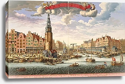Постер Неизвестен Вид Башни упаковщиков сельди и Нового рыбного рынка со стороны залива Эй в Амстердаме