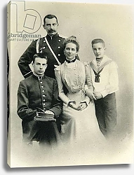 Постер Family portrait of Princess Zenaida Yusupova, Count Felix Sumarokov-Elston and sons Nikolai and Felix, from the studio of A. Pasetti